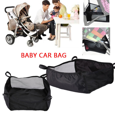 Baby Stroller Basket Newborn Stroller Hanging Basket Stroller Pram Bottom Basket Portable Organizer Bag ► Photo 1/6