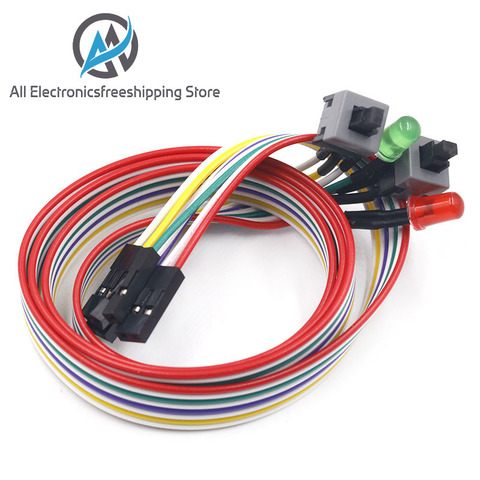 1PCS 65CM Slim PC Compute Motherboard Power Cable Original On Off Reset with LED Light PC Power Reset Switch Push Button Switch ► Photo 1/3