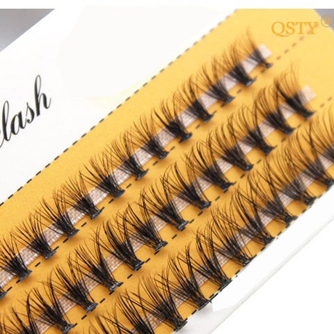 QSTY 0.07C 20D Professional Individual Eyelash Extension Natural Long Black Effect Makeup False Cluster Eyelashes Soft Cilia ► Photo 1/6