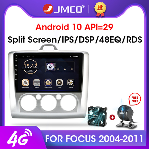 JMCQ 2G+32G Android 10 DSP Car Radio Multimidia Video Player Navigation GPS For ford focus 2 3 Mk2/Mk3 2014-2011 2din Head Unit ► Photo 1/6