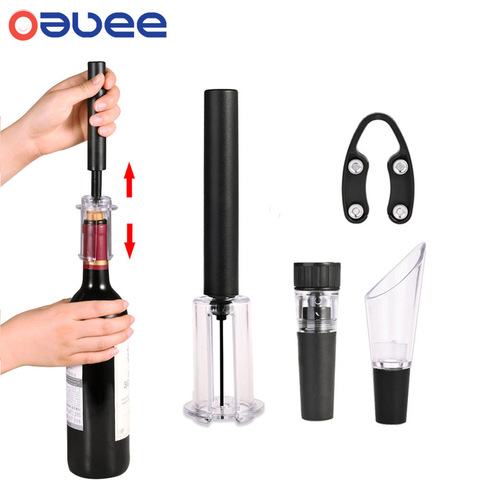 Air Pump Wine Bottle Opener Air Pressure Vacuum Red Wine Stopper Beer Lid Opener Corkscrew Corks Out Tool Stainless Steel Pin ► Photo 1/6