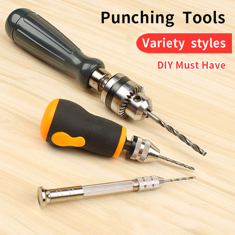 Manual Hand Drill High Quality Alumnium Ally Hand Twist Drills for Jewelry Craft Woodworing DIY Mini Micro Tools With Drill Bits ► Photo 1/6