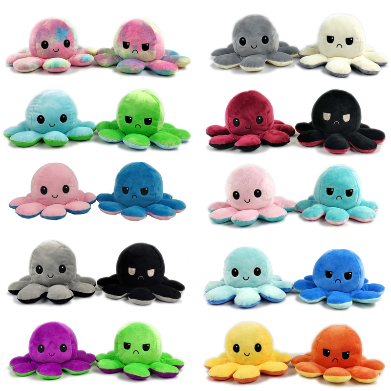 GRY Octopus Plush Reversible Flip Stuffed Toy Soft Animal Home Accessories Baby