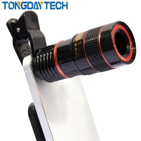 Tongdaytech Universal 8X Zoom Optical Phone Telescope Portable Mobile Telephoto Camera Lens For Iphone X 8 7 Samsung Huawei ► Photo 1/6