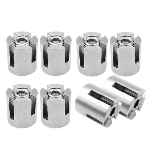 8 Pcs Stainless Steel Wire Rope Green Wall Trellis Fitting Cross Clip 3mm Wire ► Photo 1/6