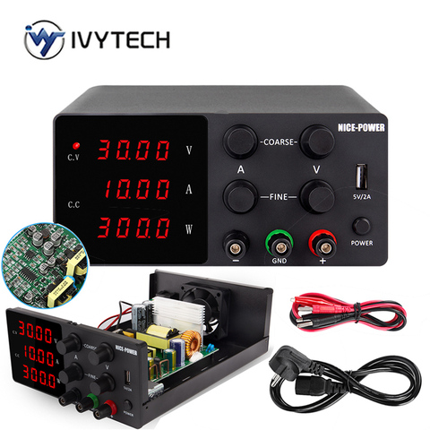 IVYTECH 120V 3A 60V 30V 10A 5A Adjustable Switching DC Lab Bench Power Supply LCD Screen Digital Regulated Modul Laboratory ► Photo 1/6