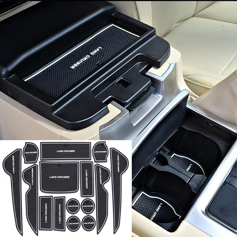 Accessories For Toyota Land Cruiser 200 FJ200 LC200 2008-2014 2015 2016 2017 2022 Rubber Non-Slip Interior Door Mat 15PCS ► Photo 1/6