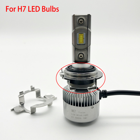 2pcs H7 LED Headlight Bulb Adapter Car Light Holder Socket Base For VW Bora Sagotan SAAB 93 A3 A4L A6L Buick NISSAN ► Photo 1/6