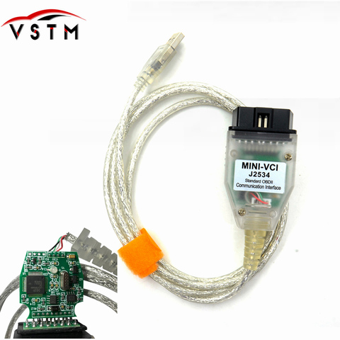 MINI VCI V13.00.022 For Toyota J2534 OBD OBD2 Car Diagnostic Auto cable Scanner Tool Tis Techstream minivci With FTDI FT232RL ► Photo 1/6