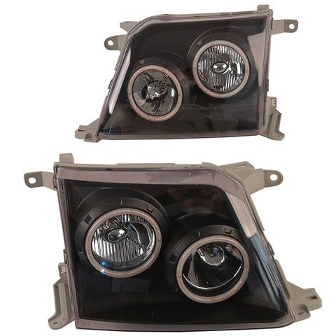 Suitable for Toyota LAND CRUISER PRADO LC90 FJ90 RZJ90 VZJ95 KZJ951998 1999 modified black bottom aperture car headlights pair 2 ► Photo 1/4