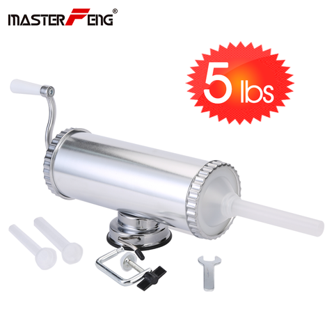 1.0 KG / 1.5KG / 2.5KG Homemade sausage maker meat stuffer with suction base & 3 sausage filling tubes ► Photo 1/6