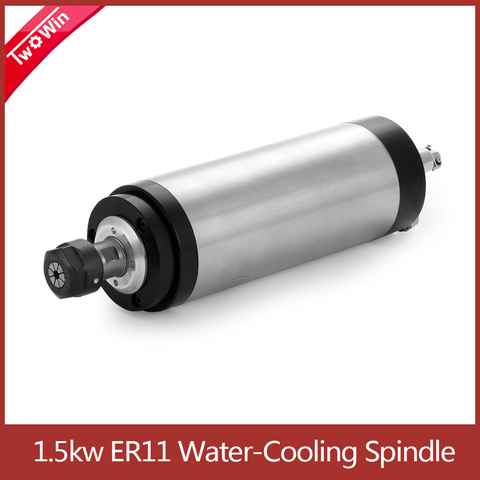 1.5KW CNC Spindle  65MM ER11 24000rpm Spindle Motor Water Cooling Engraving Milling Spindle 220v AC Spindle 4 Bearing ► Photo 1/5