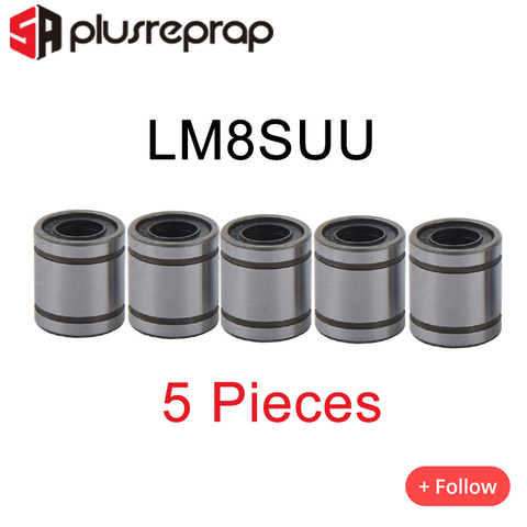 5PCS LM8SUU 8mm 8x15x17mm Linear Ball Bearing for Reprap 3D Printer Kit Parts ► Photo 1/2