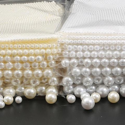 2/3/4/5/6/8/10/12/14/16/18MM No Hole Acrylic Round ABS Imitation Pearl Beads Loose Bead For DIY Craft Scrapbook Decoration ► Photo 1/6