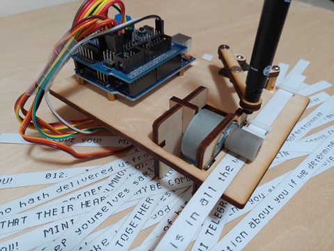 Mini Telegraph Arduino Writing Robot with Stepper Motor Open Source Telegraph Maker DIY Robotic Arm Programming STEM Toy ► Photo 1/5
