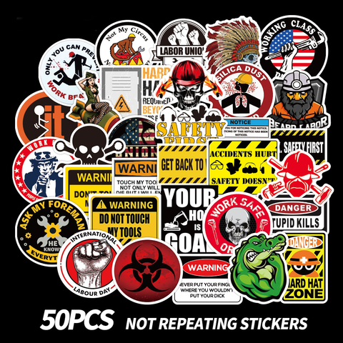 50pcs American TV Series Warning Stickers For Skateboard Motorcycle DIY Kawaii Diary Handmade Adhesive Scrapbooking Stationery ► Photo 1/6