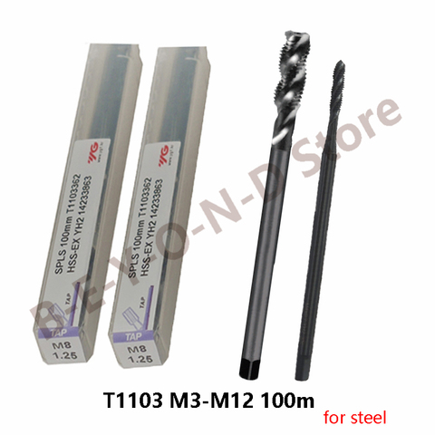 5pcs Original YG-1 T1103 Taps M3*0.5 M5*0.8 M8*1.25 M10*1.5 M12*1.75 100mm Machining of Carbon Steel and Alloy Steel Tapping CNC ► Photo 1/6