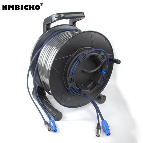 NMBJCKO CAT6 3pin power 2channel snake Cable for Digital display screen Digital Audio Cable 30M Reel ► Photo 1/3