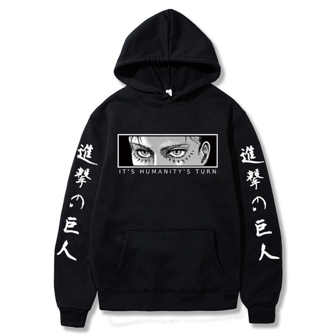 Harajuku Hoodie Attack on Titan Eyes Printed Long Sleeves Casual Men/women Sweatshirt Hoodies Anime Hoodie Tops ► Photo 1/6