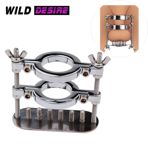 New Design Cock Ring Ballstretcher Scrotum Scrotal Stretcher BDSM Testis Bondage Restraint Ring Male Chastity Device Sex Tool 18 ► Photo 1/6