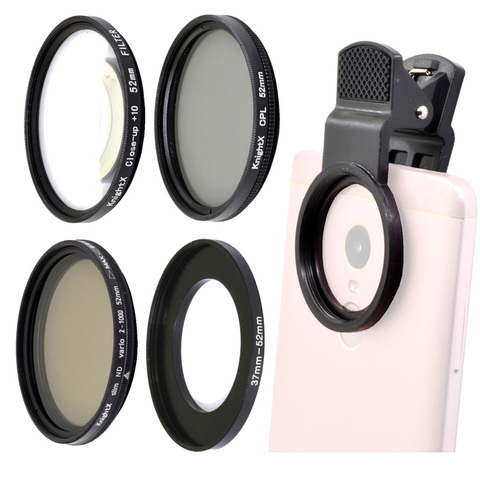 KnightX 52MM polarized cpl Neutral Density ND phone filter  Macro Lens kit  Mobile Lenses For iPhone Samsung Redmi 7 Huawei ► Photo 1/1