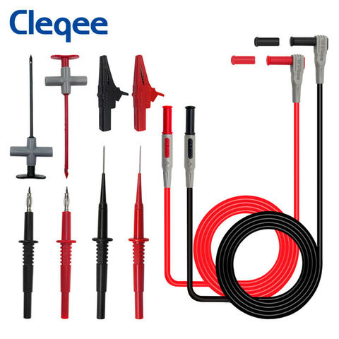 Cleqee P1305B Multi-function test probe alligator clip puncture test hook Dual banana plug Test lead kit for Multimeter probe ► Photo 1/6