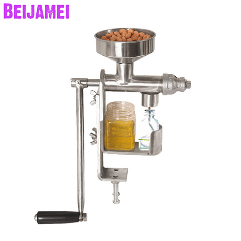 BEIJAMEI Manual Oil Press Machine Household Oil Extractor Peanut Nuts Seeds Oil Press Machine ► Photo 1/6