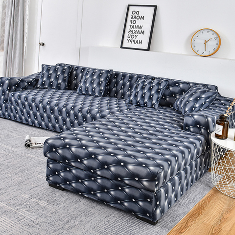 L-shaped Need Buy 2 Pieces Elastic Sofa Cover for Pets Slip-resistant Corner Sofa Chaise Longue Sofa Sectional Couch Cover ► Photo 1/6