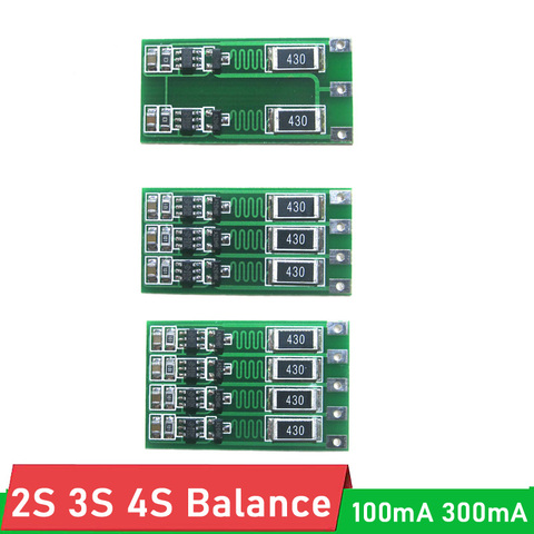 2S 3S 4S Balance Board  8.4V 12.6V 16.8V 3.7V 18650 polymer Li-ion Lithium Battery Balancer BMS 100mA 300mA Balanced current ► Photo 1/6