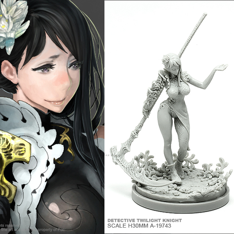 30MM Resin Kits  kingdomdeath  Goddess series Cleric Death  self-assembled A-19742 ► Photo 1/2