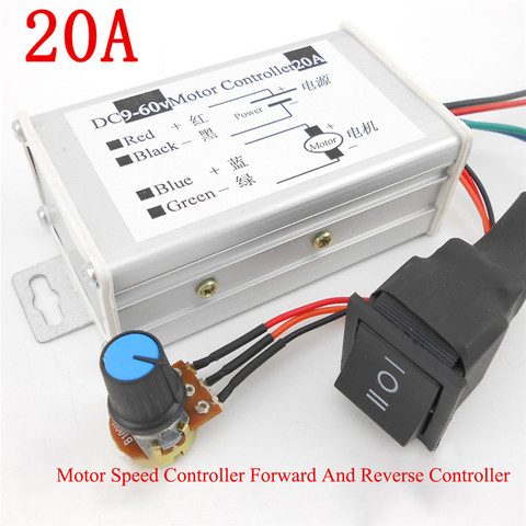 20A PWM DC Motor Speed Forward/Reverse Controller Motor Controller Positive/Negative Controller Electrical Equipment Accessories ► Photo 1/4