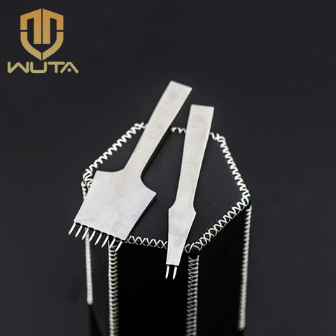 WUTA Round Hole Punch High Quality Leather Craft Tools Pricking Iron DIY Chisel Stitching Lacing Punch 3/4mm Spacing ► Photo 1/6