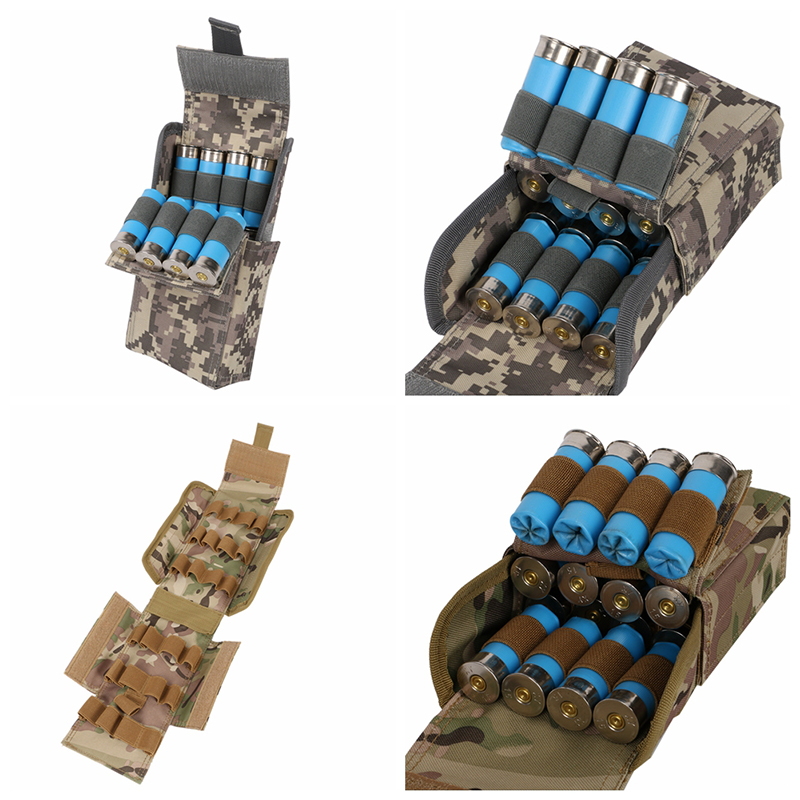 Outdoor Ammo Pouch Holder For 12gauge 20G-15 Shell Loop Hunting Molle Bag 