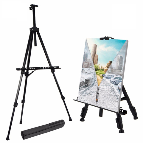 Portable Adjustable Metal Sketch Easel Stand Foldable Travel Easel Aluminum Alloy Easel Sketch Drawing For Artist Art Supplies ► Photo 1/6