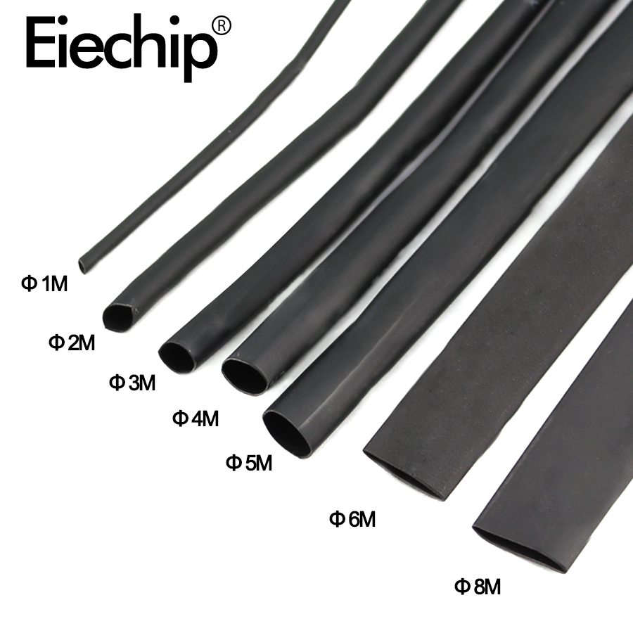 5 Meters Black 2:1 4mm Heat-shrink Tubing Heatshrink Sleeving Heat Shrink Sleeve 