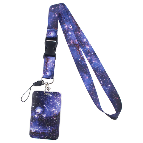 PF223 Dongmanli Starry sky Lanyards for Key Neck Strap lanyard card ID Holder Gym Key Chain Key Holder DIY Hang Rope Key Rings ► Photo 1/6