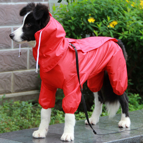 Pet Dog Raincoat Outdoor Waterproof Clothes Hooded Jumpsuit Overalls For Small Big Dogs Rain Cloak French Bulldog Labrador ► Photo 1/6