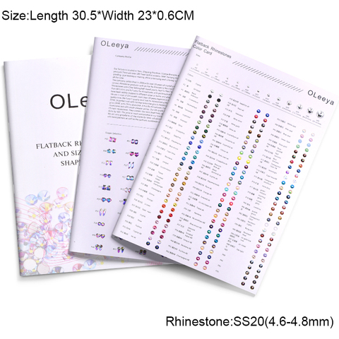 2022 New Color Chart for Rhinestone Over 60 colors for Hot Fix Stones Non Hotfix Rhinestones Y0164 ► Photo 1/6