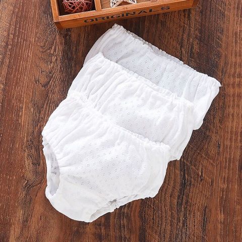 3/pcs Children's Briefs Girls Baby Briefs White Simple Stretch Breathable Cotton Underwear ► Photo 1/5