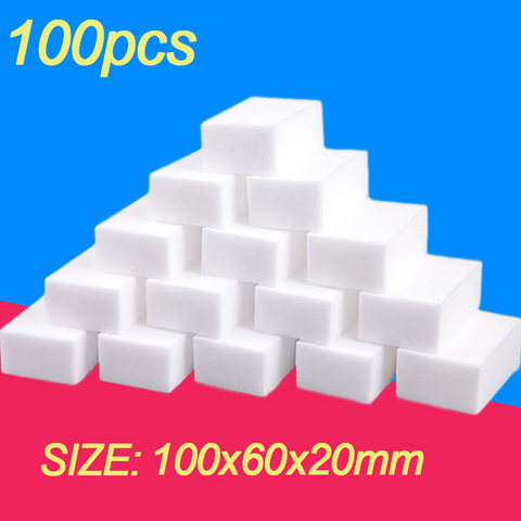 100PCS Melamine Sponge Magic Sponge Eraser for Melamine Sponge Cleaner Cleaning Sponge Kitchen Bathroom Accessories 100*60*20mm ► Photo 1/6