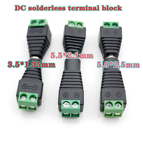 5pc/lot male and female DC Power plug 5.5 x 2.1MM 5.5*2.5MM 3.5*1.35MM 12V 24V Jack Adapter Connector Plug CCTV 5.5x2.1 2.5 1.35 ► Photo 1/6