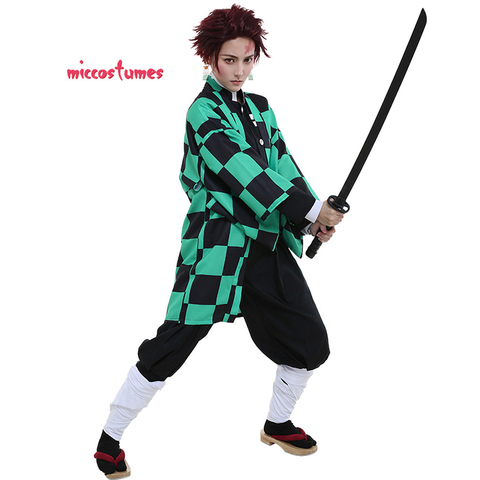 Tanjiro Cosplay Demon Slayer Kimetsu no Yaiba Demon Killing Corps Demon Hunter Uniform Cosplay Costume ► Photo 1/1