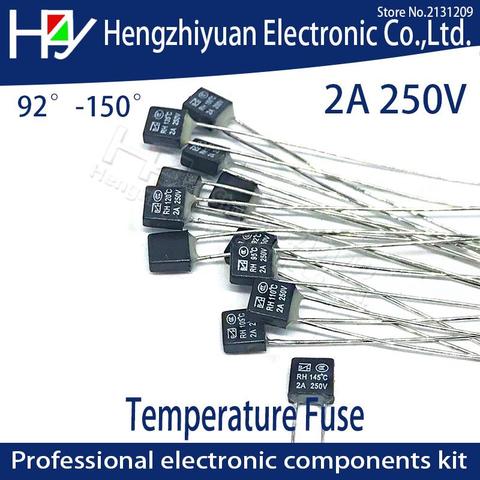 Black Square Fan Motor 2A 250V  Thermal fuse LED Fues 92 95 105 110 115 120 125 130 135 140 145 150 degree  Temperature Switches ► Photo 1/4