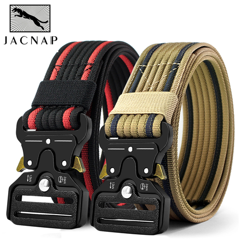 JACNAIP Military Tactical Mens Belts Heavy Leather Belts Adjustable Nylon Metal Buckle Belt for Men Camo Mixed ремень мужской ► Photo 1/6