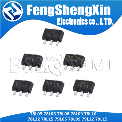 20pcs/lot SOT-89 78L05 78L06 78L08 78L09 78L10 78L12 78L15 79L05 79L09 79L12 79L15 3-Terminal Regulators ► Photo 1/2