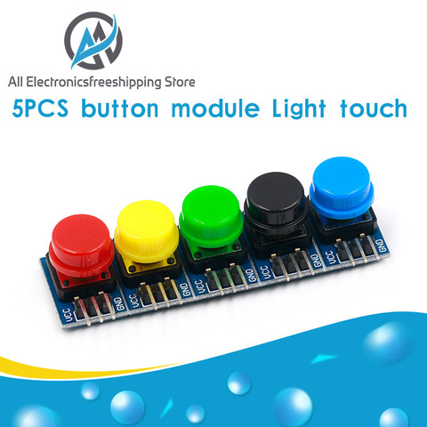 5pcs 12X12MM Big key module Big button module Light touch switch module with hat High level output for arduino or raspberry pi 3 ► Photo 1/6