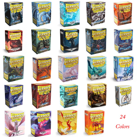 66x91mm 100 PCS/LOT Color Matte Cards Demark Dragon Shield Cards Sleeve MGT Cards Protector for PKM, Star Reals Card COVER ► Photo 1/6