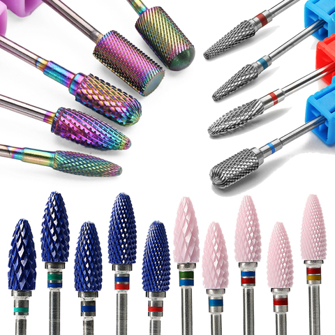 29 Type Nail Drill Bits For Electric Drill Manicure Machine Accessory Rainbow Tungsten Carbide Ceramic Milling Cutter Nail Files ► Photo 1/6