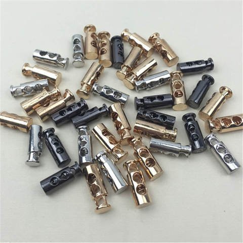 Metal Alloy Cord End Double hole Jewelry Making Garment Shoelace Hat Bag Jacket Jeans Accessory Shoeware DIY Craft Supply 10PCs ► Photo 1/5