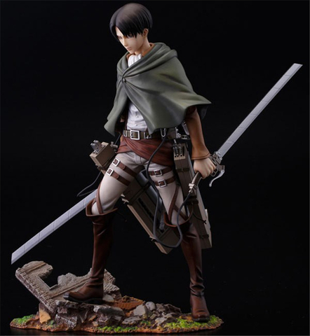 Anime Attack On Titan Levi Rivaille Levi Ackerman Eren Jaeger Mikasa Ackerman PVC Action Figure Collectible Model Kids Toys Doll ► Photo 1/6